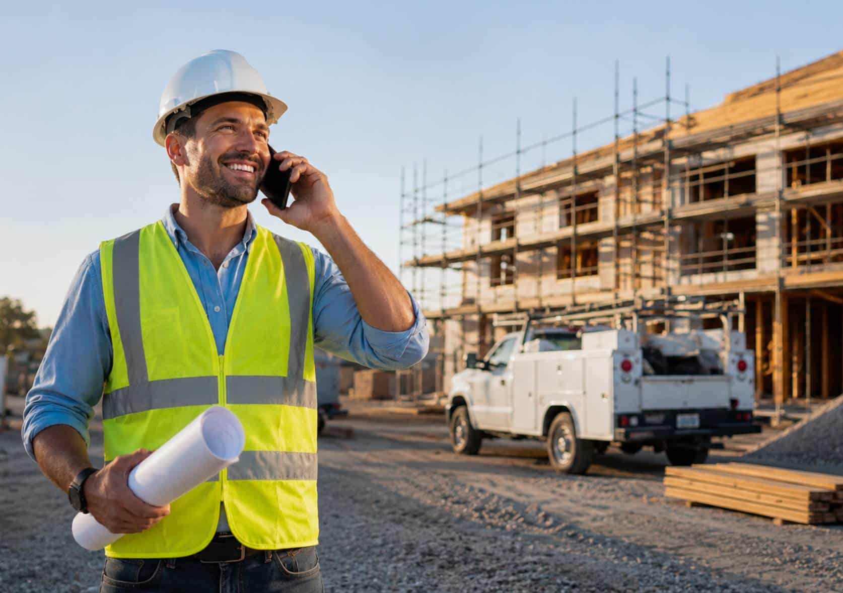 Contractor on job site