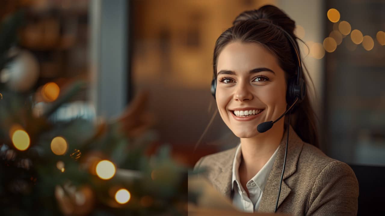 Friendly Customer Service Representative Friendly representative providing holiday call coverage