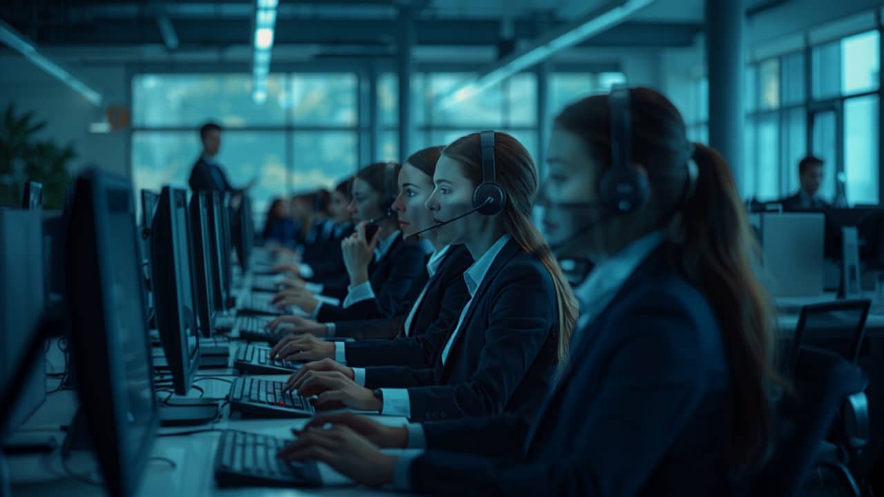 Large Call Center Team Large call center team providing call overflow solutions