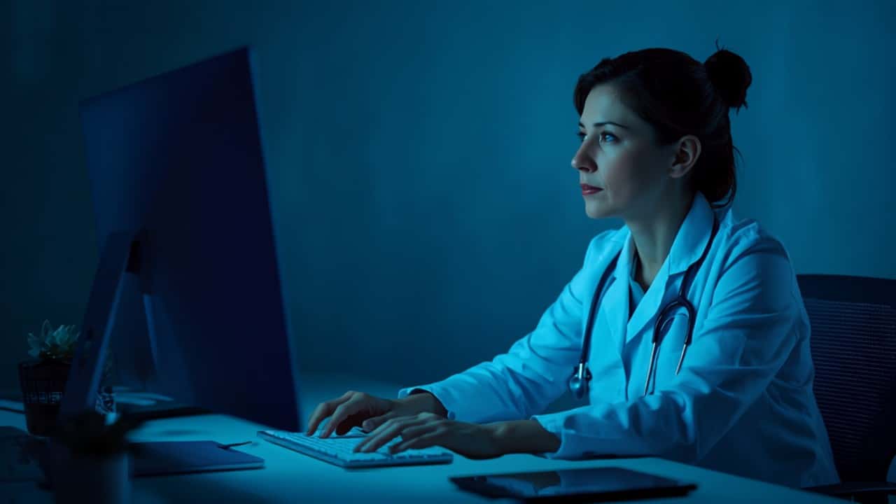 Healthcare professional handling patient care in a modern medical office — hipaa-compliant call handling
